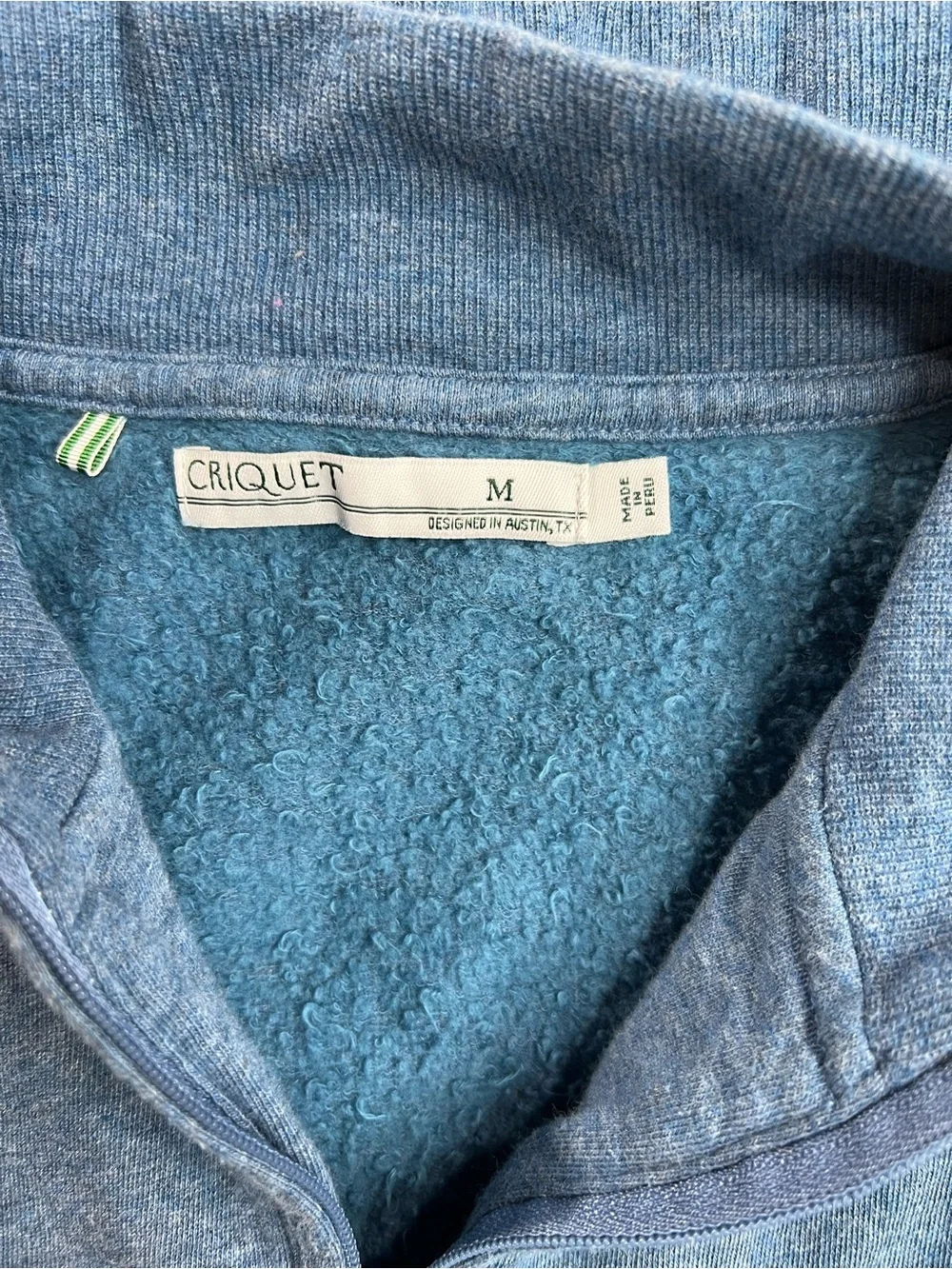 Criquet Men's Quarter-Zip Golf Pullover Sweater - Blue